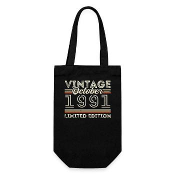 Octobre 1991 Geburtstag Octobre 1991 Cadeau d’anniversaire - Sac à bouteille - noir - Devant