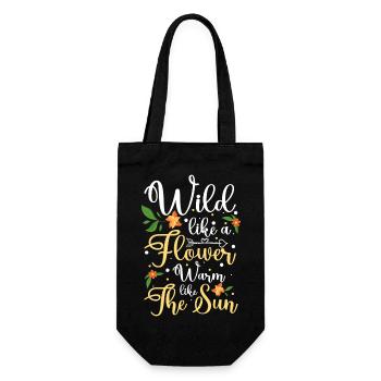 Floral Nature Mariage Rose - Sac à bouteille - noir - Devant