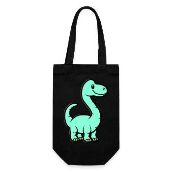 Bande dessinée Dinosaure Brontosaure - Sac à bouteille - noir - Devant