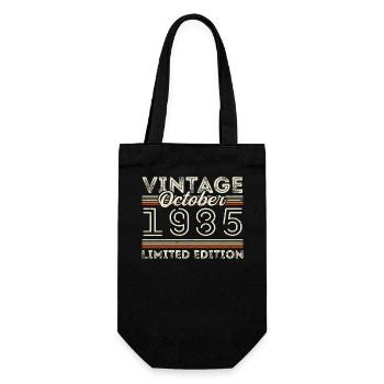 Octobre 1985 Geburtstag Octobre 1985 Cadeau d’anniversaire - Sac à bouteille - noir - Devant