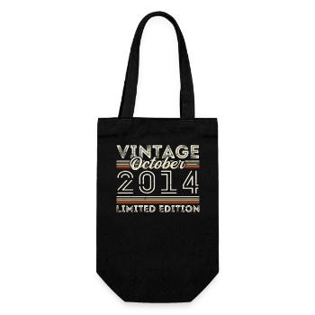 Octobre 2014 Geburtstag Octobre 2014 Cadeau d’anniversaire - Sac à bouteille - noir - Devant