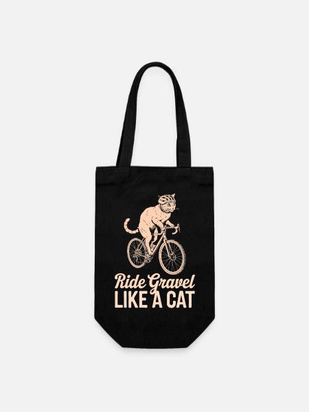 Fahre Schotter wie eine Katze - Geschenkbeutel für Flaschen - Schwarz
