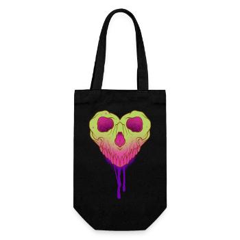 Skulls of Heart - Geschenkbeutel für Flaschen - Schwarz - Vorne