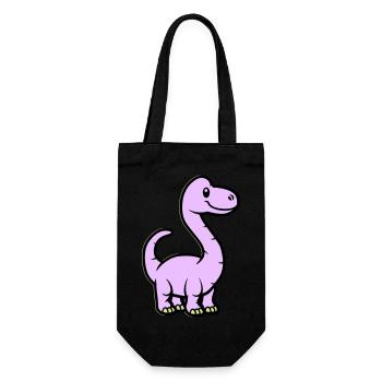 Dinosaur Brontosaurus Comic - Gift Bag for Bottles - black - Front