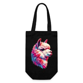Alpaca - Gift Bag for Bottles - black - Front
