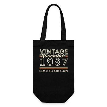 Jahrgang November 1987 Geburtstag November 1987 - Geschenkbeutel für Flaschen - Schwarz - Vorne