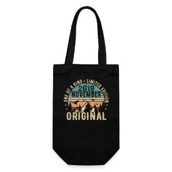 November 2019 Birthday Gift - November 2019 - Gift Bag for Bottles - black - Front