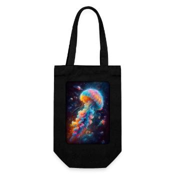 Cosmic Jellyfish Artwork - Gift Bag for Bottles - black - Front