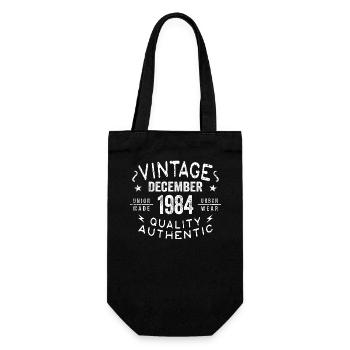 Dezember 1984 - Großartig seit Dezember 1984 - Geschenkbeutel für Flaschen - Schwarz - Vorne