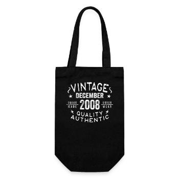 December 2008 - Great since December 2008 - Gift Bag for Bottles - black - Front