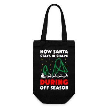 Comment le Père Noël reste en forme pendant la saison morte - Sac à bouteille - noir - Devant