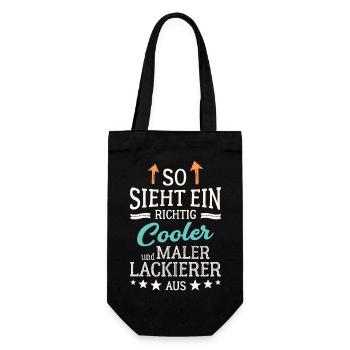 So sieht ein richtig cooler Maler Lackierer aus - Geschenkbeutel für Flaschen - Schwarz - Vorne