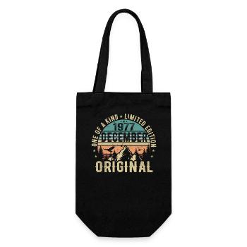 Legends Birthday December 1977 Born Gift - Gift Bag for Bottles - black - Front