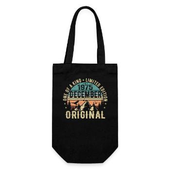 Legends Birthday December 1975 Born Gift - Gift Bag for Bottles - black - Front