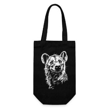 Hyena Spotted Hyena Portrait Wildlife Africa Animals - Gift Bag for Bottles - black - Front