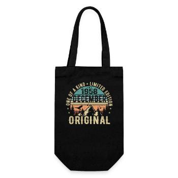 Legends Birthday Born December 1958 Geschen - Gift Bag for Bottles - black - Front