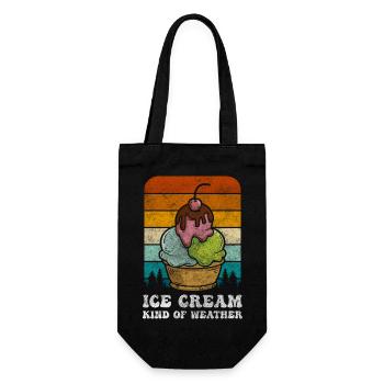 Boule de crème glacée molle Gaufre Crème glacée - Sac à bouteille - noir - Devant