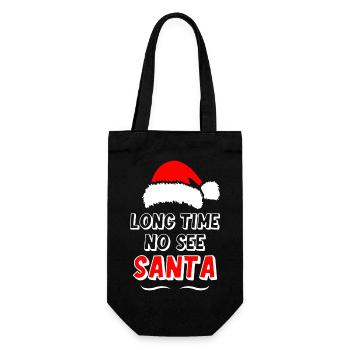 Long Time No See Santa - Geschenkbeutel für Flaschen - Schwarz - Vorne