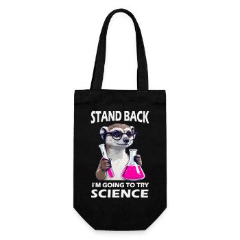 Prendre du recul - un suricate s’essaie à la science - Sac à bouteille - noir - Devant