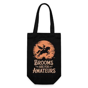 Brooms Are For Amateurs für einen Halloween Liebh - Geschenkbeutel für Flaschen - Schwarz - Vorne