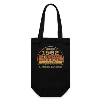 Geburtstag Dezember 1962 Geschenk Dezember 1962 - Geschenkbeutel für Flaschen - Schwarz - Vorne
