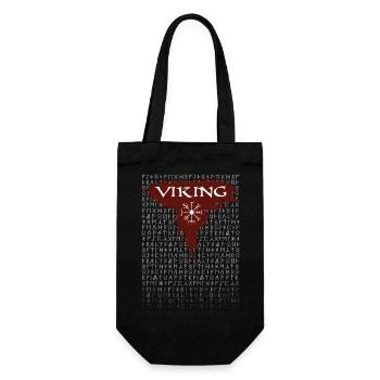 Wikinger - Geschenkbeutel für Flaschen - Schwarz - Vorne