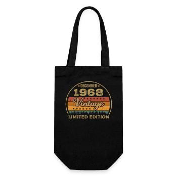 Birthday December 1968 Gift December 1968 - Gift Bag for Bottles - black - Front