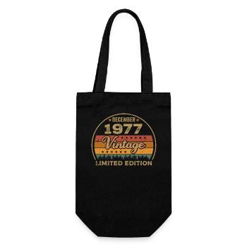 Birthday December 1977 Gift December 1977 - Gift Bag for Bottles - black - Front