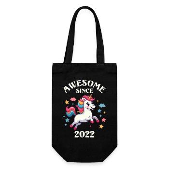 Awesome Since 2022 - Kids Birthday Unicorn - Gift Bag for Bottles - black - Front
