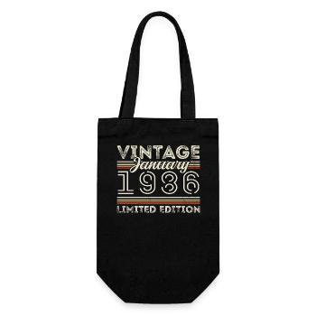 January 1986 Born in 1986 - Birthday January 1986 - Gift Bag for Bottles - black - Front