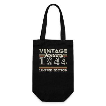 Janvier 1944 Né en 1944 - Anniversaire Janvier 1944 - Sac à bouteille - noir - Devant