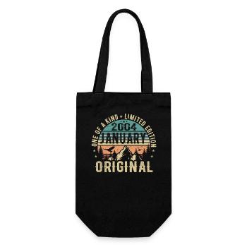 Birthday Gift January 2004 - January 2004 - Gift Bag for Bottles - black - Front