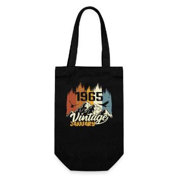 Anniversaire Janvier 1965 - Cadeau Janvier 1965 - Sac à bouteille - noir - Devant