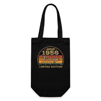 Legenden wurden im Januar 1956 geboren,Januar 1956 - Geschenkbeutel für Flaschen - Schwarz - Vorne