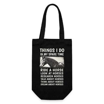Things I Do in My Spare Time: Horse Lover Edition - Gift Bag for Bottles - black - Front