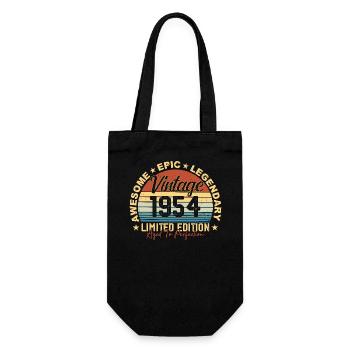 Retro 1954 Vintage Birthday 1954 Gift 1954 - Gift Bag for Bottles - black - Front