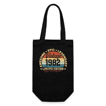 Rétro 1982 Vintage Anniversaire 1982 Cadeau 1982 - Sac à bouteille - noir - Devant
