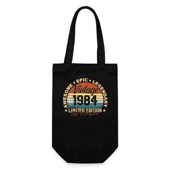 Rétro 1984 Vintage Anniversaire 1984 Cadeau 1984 - Sac à bouteille - noir - Devant