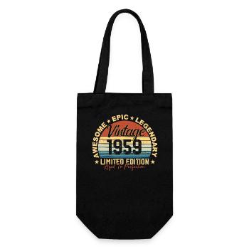 Rétro 1959 Vintage Anniversaire 1959 Cadeau 1959 - Sac à bouteille - noir - Devant