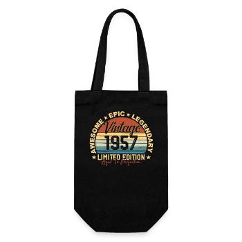 Rétro 1957 Vintage Anniversaire 1957 Cadeau 1957 - Sac à bouteille - noir - Devant