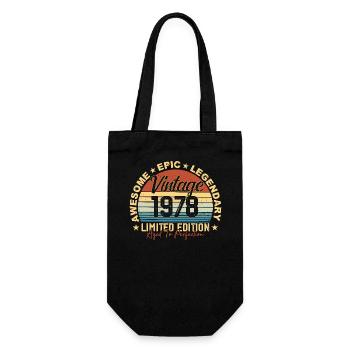 Rétro 1978 Vintage Anniversaire 1978 Cadeau 1978 - Sac à bouteille - noir - Devant