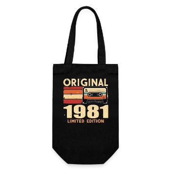 Geburtstag 1981 - Legendär Seit 1981 Geschenk 1981 - Geschenkbeutel für Flaschen - Schwarz - Vorne