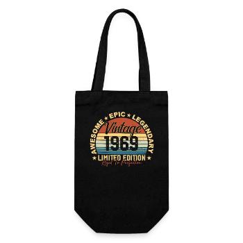 Retro 1969 Vintage Birthday 1969 Gift 1969 - Gift Bag for Bottles - black - Front