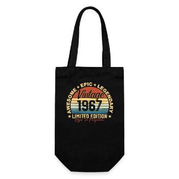 Rétro 1967 Vintage Anniversaire 1967 Cadeau 1967 - Sac à bouteille - noir - Devant