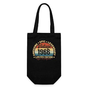 Retro 1966 Vintage Birthday 1966 Gift 1966 - Gift Bag for Bottles - black - Front