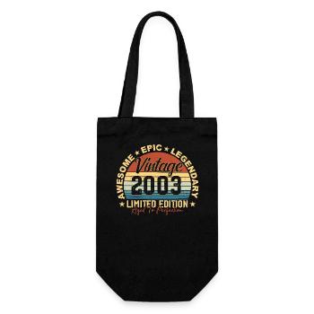Rétro 2003 Vintage Anniversaire 2003 Cadeau 2003 - Sac à bouteille - noir - Devant