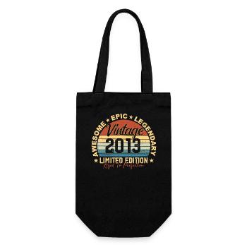 Retro 2013 Vintage Birthday 2013 Gift 2013 - Gift Bag for Bottles - black - Front