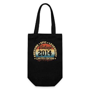 Rétro 2014 Vintage Anniversaire 2014 Cadeau 2014 - Sac à bouteille - noir - Devant
