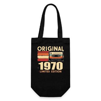 Geburtstag 1970 - Legendär Seit 1970 Geschenk 1970 - Geschenkbeutel für Flaschen - Schwarz - Vorne