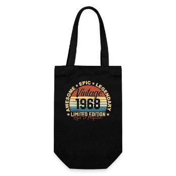 Retro 1968 Vintage Birthday 1968 Gift 1968 - Gift Bag for Bottles - black - Front